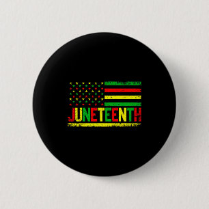 Chapa Redonda De 5 Cm Juneteenth bandera americana emancipación melanina