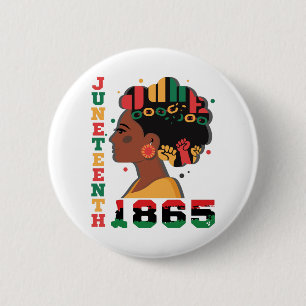 Chapa Redonda De 5 Cm Juneteenth Celebrando a las mujeres africanas negr