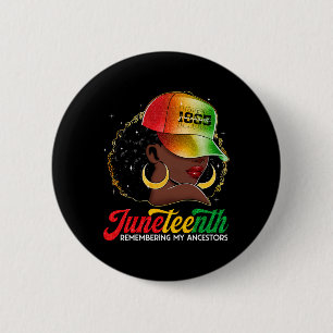 Chapa Redonda De 5 Cm Juneteenth Mujeres Negras Niñas Recordando a Mis A