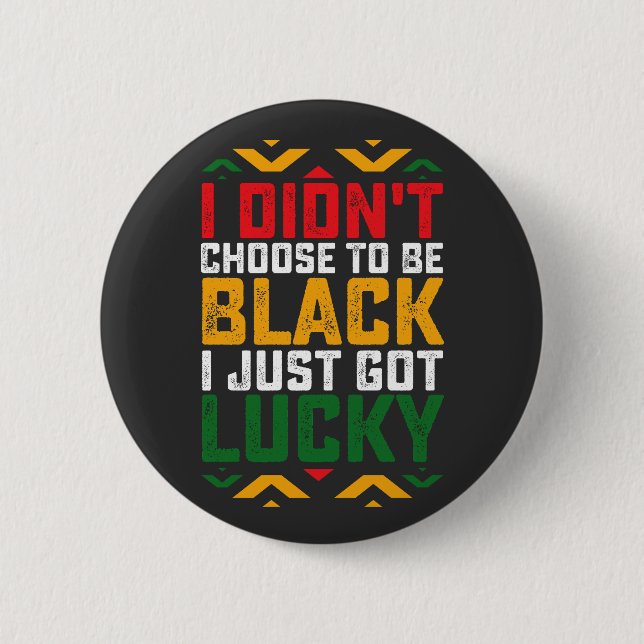 Chapa Redonda De 5 Cm Juneteenth No Elegí Ser Negro (Anverso)
