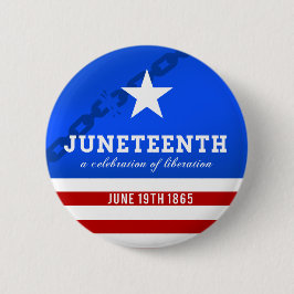 Chapa Redonda De 5 Cm Juneteenth una celebración de la liberación