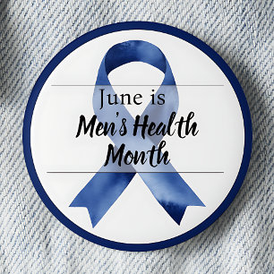 Chapa Redonda De 5 Cm Junio Mes de la Salud del Hombre