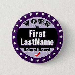 Chapa Redonda De 5 Cm Junta Escolar de Campaña Personalizada