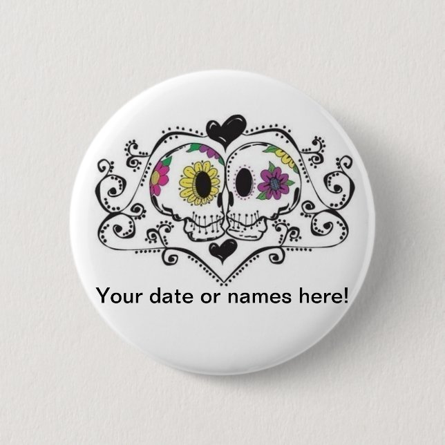 Chapa Redonda De 5 Cm Junto, para siempre (Anverso)