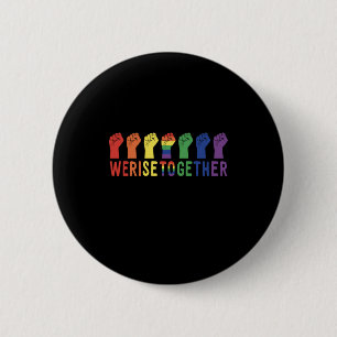 Chapa Redonda De 5 Cm Juntos alzamos el orgullo LGBT