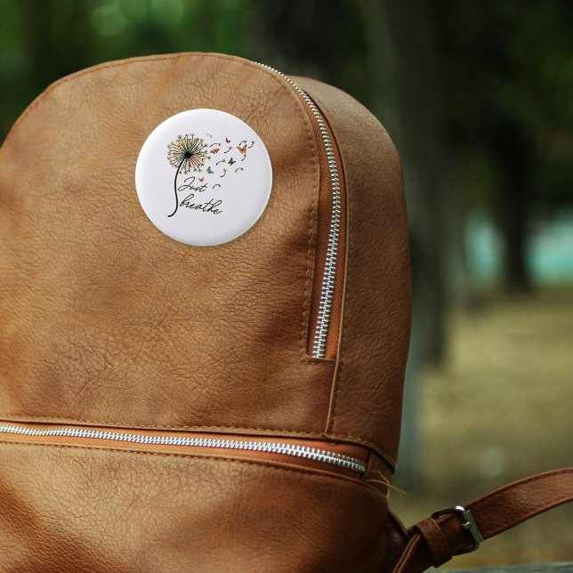 Chapa Redonda De 5 Cm Just Breathe Inspirational Quote Gift (Subido por el creador)