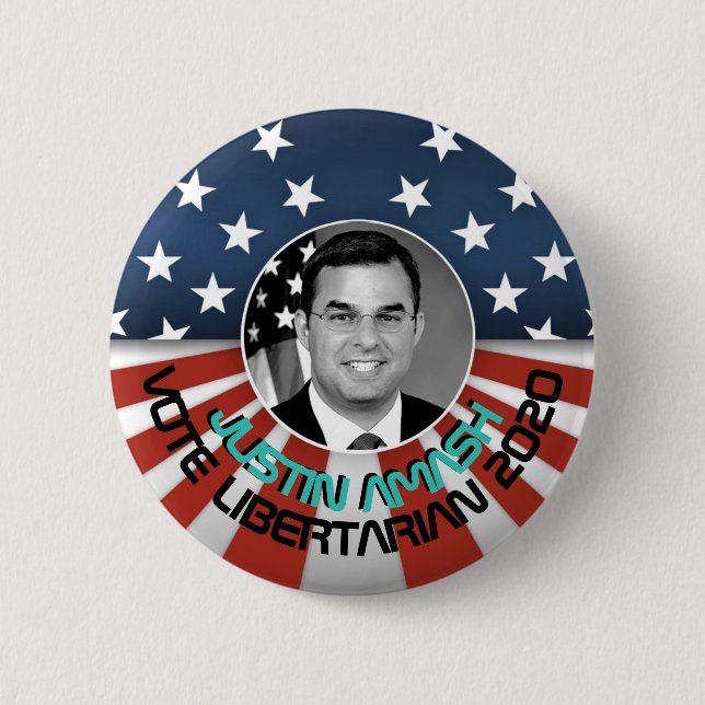 Chapa Redonda De 5 Cm Justin Amash 2020 (Anverso)