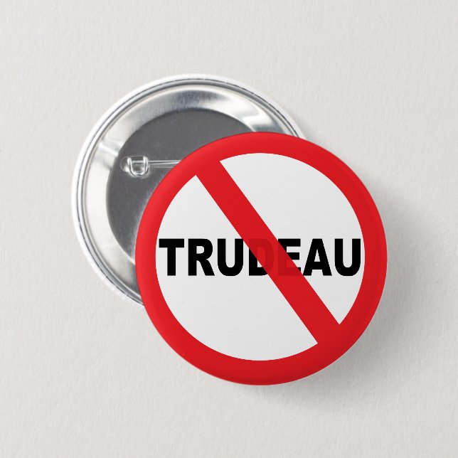 Chapa Redonda De 5 Cm Justin Trudeau (Anverso y reverso)