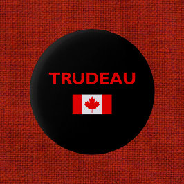Chapa Redonda De 5 Cm Justin Trudeau Canadá Bandera canadiense oscura