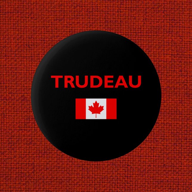 Chapa Redonda De 5 Cm Justin Trudeau Canadá Bandera canadiense oscura (Subido por el creador)