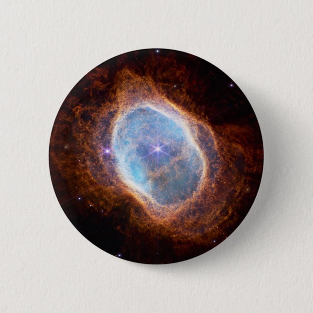 Chapa Redonda De 5 Cm JWST James Webb Telescope Southern Ring Nebula (Anverso)