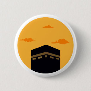 Chapa Redonda De 5 Cm Kaaba Masjid al-Haram - Noche