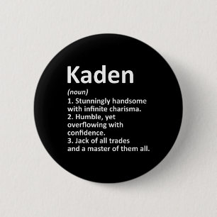 Chapa Redonda De 5 Cm Kaden Definition Personalized Name Funny Cumpleaño