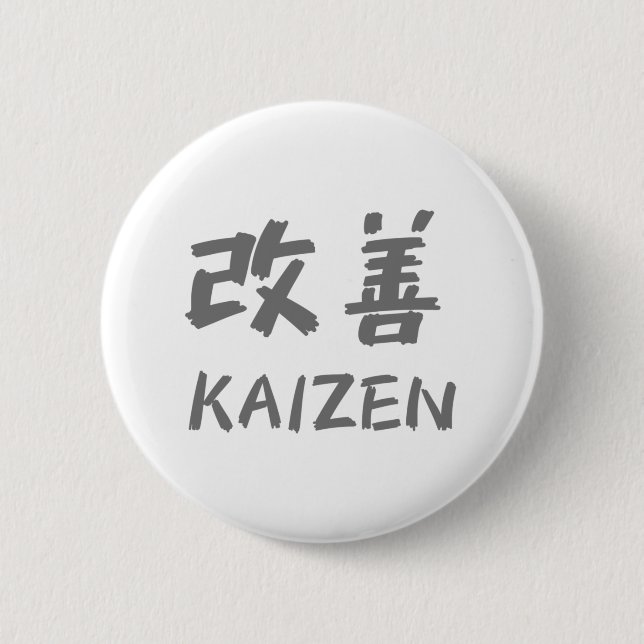 Chapa Redonda De 5 Cm Kaizen (Anverso)