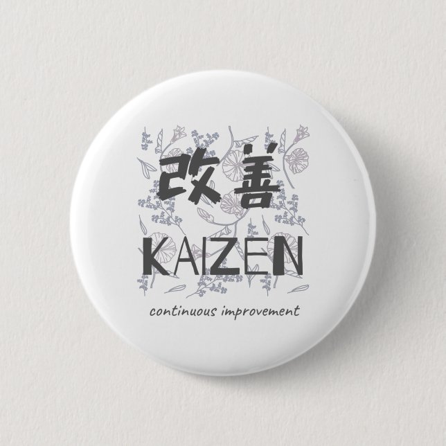 Chapa Redonda De 5 Cm Kaizen - Mejora Continua (Anverso)