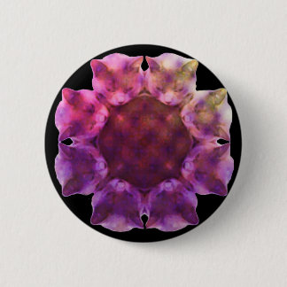 Chapa Redonda De 5 Cm KALEIDOCAT: Insignia de Luccaface (negro)