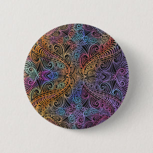 Chapa Redonda De 5 Cm Kaleidoscope arcoiris Mandala