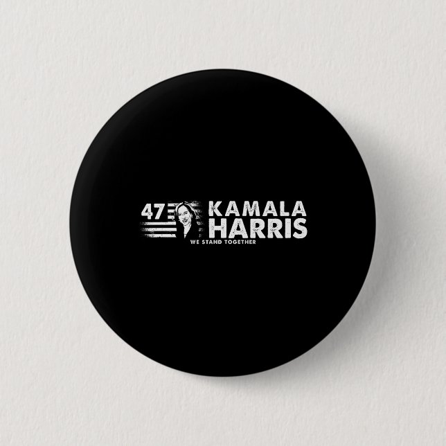 Chapa Redonda De 5 Cm Kamala 47º presidente - Vote Harris (front&amp; B (Anverso)