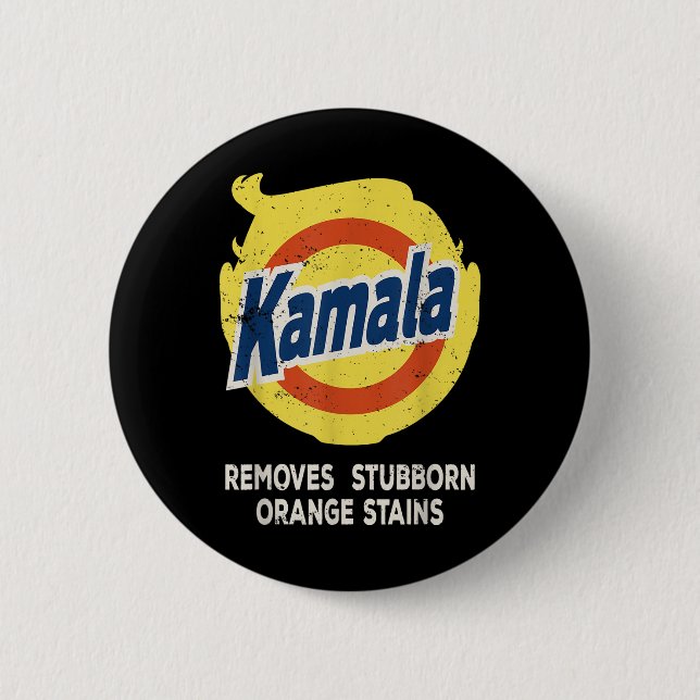 Chapa Redonda De 5 Cm Kamala Detergent retira Naranja testaruda manchas (Anverso)