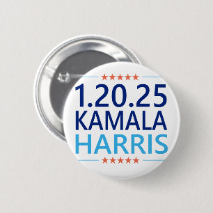 Chapa Redonda De 5 Cm Kamala Harris 1ra Mujer Presidenta 1.20.25