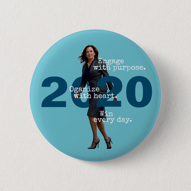 Chapa Redonda De 5 Cm Kamala Harris 2020 (Anverso)