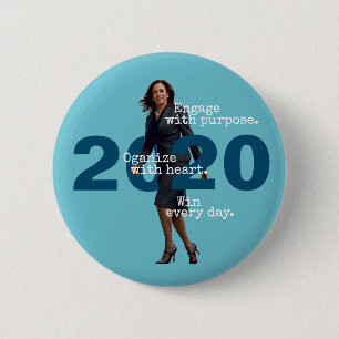 Chapa Redonda De 5 Cm Kamala Harris 2020