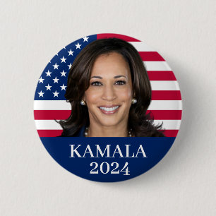 Chapa Redonda De 5 Cm Kamala Harris 2024