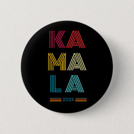 Chapa Redonda De 5 Cm Kamala Harris 2024