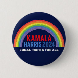 Chapa Redonda De 5 Cm Kamala Harris 2024 Elección Rainbow LGBTQ