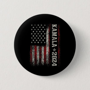Chapa Redonda De 5 Cm Kamala Harris 2024 por campaña electoral presidenc