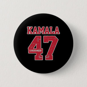 Chapa Redonda De 5 Cm Kamala Harris 47º Presidente EE. UU. 5 de noviembr