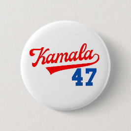 Chapa Redonda De 5 Cm Kamala Harris 47° - Presidente 47°