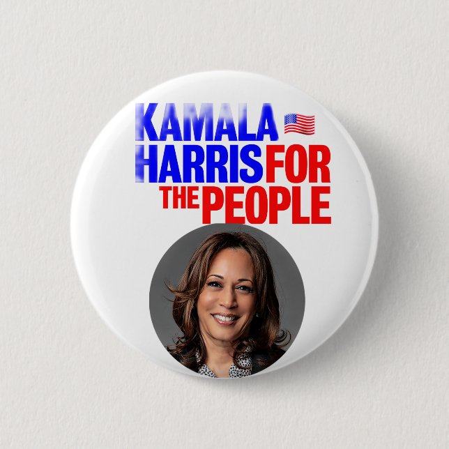 Chapa Redonda De 5 Cm Kamala Harris_ Button (Anverso)