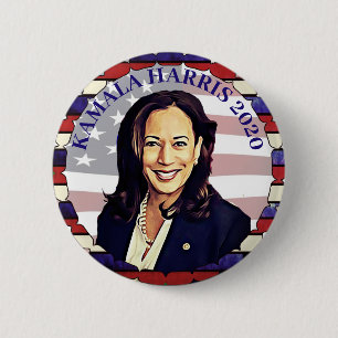 Chapa Redonda De 5 Cm Kamala Harris, candidato a las elecciones presiden