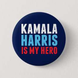 Chapa Redonda De 5 Cm Kamala Harris es mi héroe