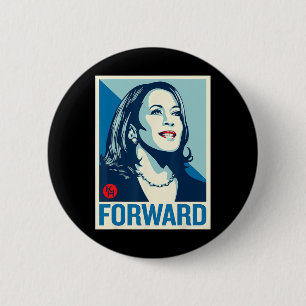 Chapa Redonda De 5 Cm Kamala Harris Forward