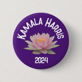 Chapa Redonda De 5 Cm Kamala Harris Lotus 2024