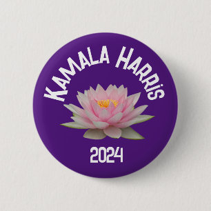 Chapa Redonda De 5 Cm Kamala Harris Lotus 2024