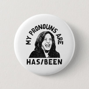 Chapa Redonda De 5 Cm Kamala Harris Mis Pronouns Son Ha Sido El Presiden