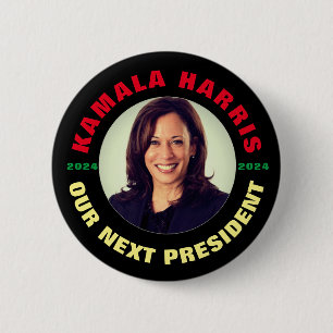 Chapa Redonda De 5 Cm Kamala Harris Nuestro Próximo Presidente