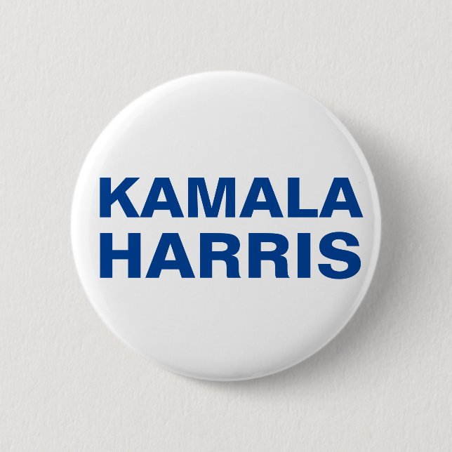 Chapa Redonda De 5 Cm Kamala Harris (PERSONALIZABLE) Pin (Anverso)