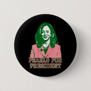 Chapa Redonda De 5 Cm Kamala Harris Pink&amp; La carrera presidencial ve