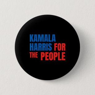 Chapa Redonda De 5 Cm Kamala Harris Por El Presidente Popular Estadounid