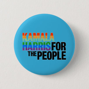 Chapa Redonda De 5 Cm Kamala Harris Por La Gente