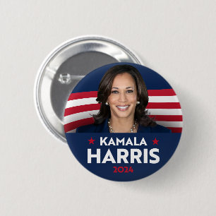 Chapa Redonda De 5 Cm Kamala Harris por la presidencia en 2024