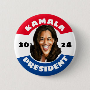 Chapa Redonda De 5 Cm Kamala Harris por la presidencia en 2024