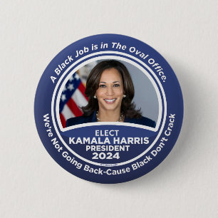 Chapa Redonda De 5 Cm Kamala Harris por la presidencia en 2024
