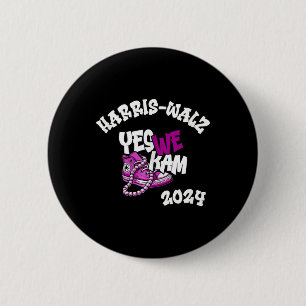 Chapa Redonda De 5 Cm Kamala Harris Tim W 2024 sí Nosotros Kam Morado Bl