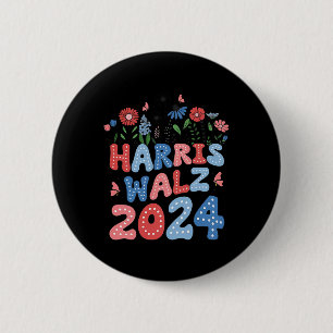 Chapa Redonda De 5 Cm Kamala Harris Tim Waltz