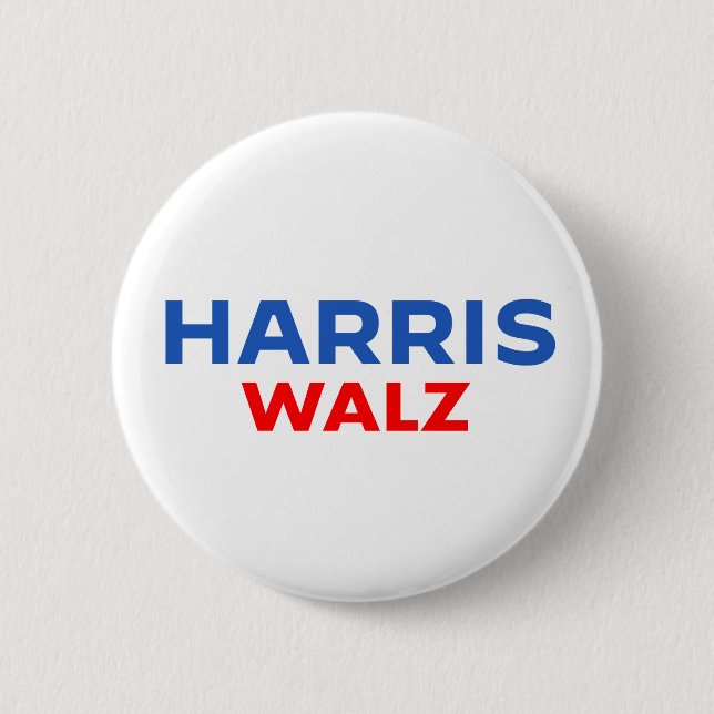 CHAPA REDONDA DE 5 CM KAMALA HARRIS TIM WALZ 2024 (Anverso)